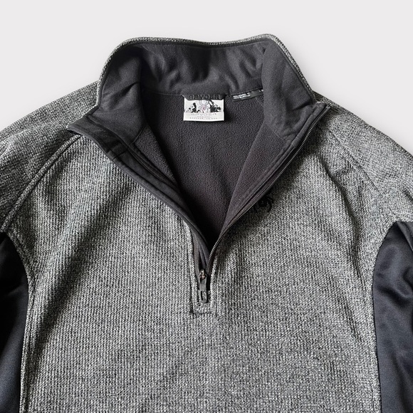 Spyder Quarter-Zip Pullover Sweater L | Waffle Knit Fleece-Lined Techwear Core - Picture 5 of 13